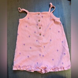 Zara Light Pink Kids Floral Romper